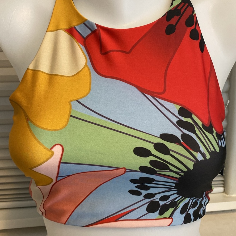 Onzie Flow Yoga High Neck Graphic Bra. BNWT - Picture 4 of 12